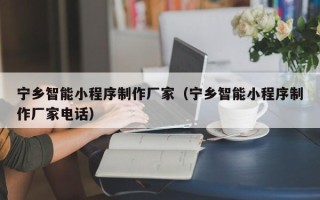 威海宁乡智能小程序制作厂家（宁乡智能小程序制作厂家电话）